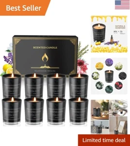 Rauchfreie Sojawachskerzen Geschenkset - 120 Stunden Brenndauer, 8 Düfte für Frauen - Bild 1 von 9