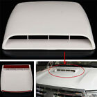 White Car Decorative Air Flow Intake Hood Scoop Vent Bonnet Cover Abs Universal