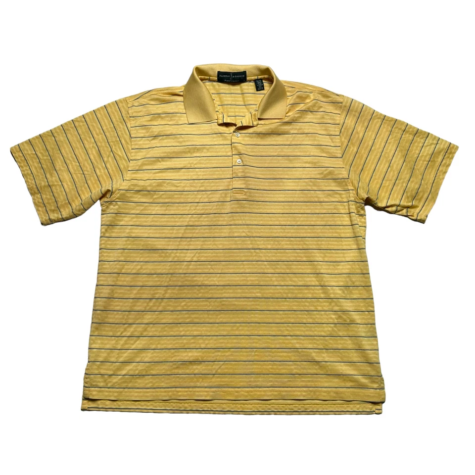 Fairway & Greene Golf Polo Shirt Mens Size XL Pureformance Yellow Striped Golf - Image 1 of 4