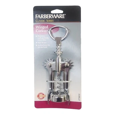 Farberware Classic Series Silver Wing 6" sacacorchos abridor de botellas de vino 78432 Foto 1 de 4