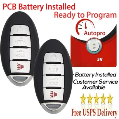 2 For 2013 2014 2015 2016 2017 2018 2019 Nissan Sentra Smart Car Key Fob Remote - Image 1 of 4