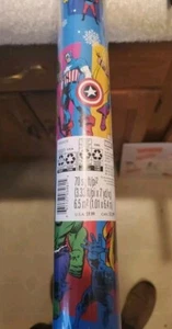 Hallmark Wrapping Paper Christmas Marvel Comics Avengers 70 sq ft Jumbo 2 Rolls! - Picture 1 of 4