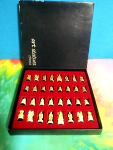 THE EMPIRE OF GREECE Dikas Chess Pieces Set Miniature Art Statues - Picture 1 of 10