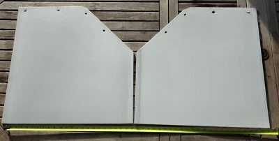 Plain White 24" x 24" x 5/16" Polyethylene Resin Semi Truck Mud Flaps Pair angle - Image 1 of 4