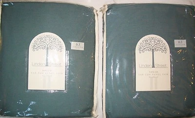 JCP JCPenney Linden Street LAKE MIST Tab-Top 窗板一对 2 82 x 63 — 第 1/4 张图片