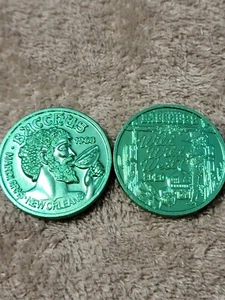 2020 Mardi Gras Krewe Of Bacchus 10gauge Green Doubloon - Bild 1 von 1