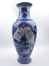 Royal MOSA Maastricht L. Regout Keramik Fayence Vase Bodenvase H 47 cm um 1900