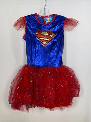 Supergirl Tutu Dress Rubie's Red/Blue Halloween Costume Girls MEDIUM - Image 1 of 4