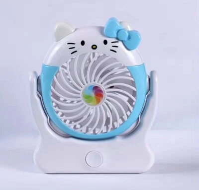 Ventilador elétrico portátil recarregável para gatos com 2 velocidades de carregamento USB rosa - Imagem 1 de 4
