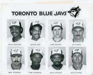 1987 Toronto Blue Jays AP Proof Team Photo Cecil Fielder INFO ON BACK OF PHOTO 