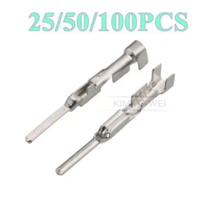 Automotive 1.2mm Electrical Wiring Splice Crimp Male Plug Pin Terminals Contact - Picture 1 of 2
