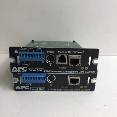 APC SMARTSLOT AP9618 NETWORK UPS MANAGEMENT CARD PLUS AP9619 - Image 1 of 3