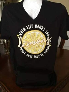 Girlie Girl Originals Women When life hands you lemons black T-Shirt - Picture 1 of 3