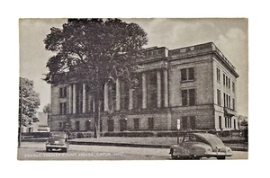 Preble County Court House Eaton Ohio • Old Time Cars • Divided - Picture 1 of 2