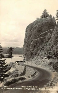 Bishop's Cap On Historic Columbia River Highway, OR Vtg 1930's RPPC Postcard - Picture 1 of 2