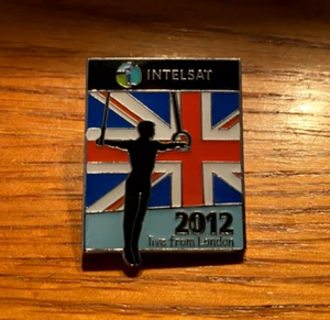 London 2012 Intelsat Olympics Media Pin Gymnastics Rings England - Picture 1 of 2