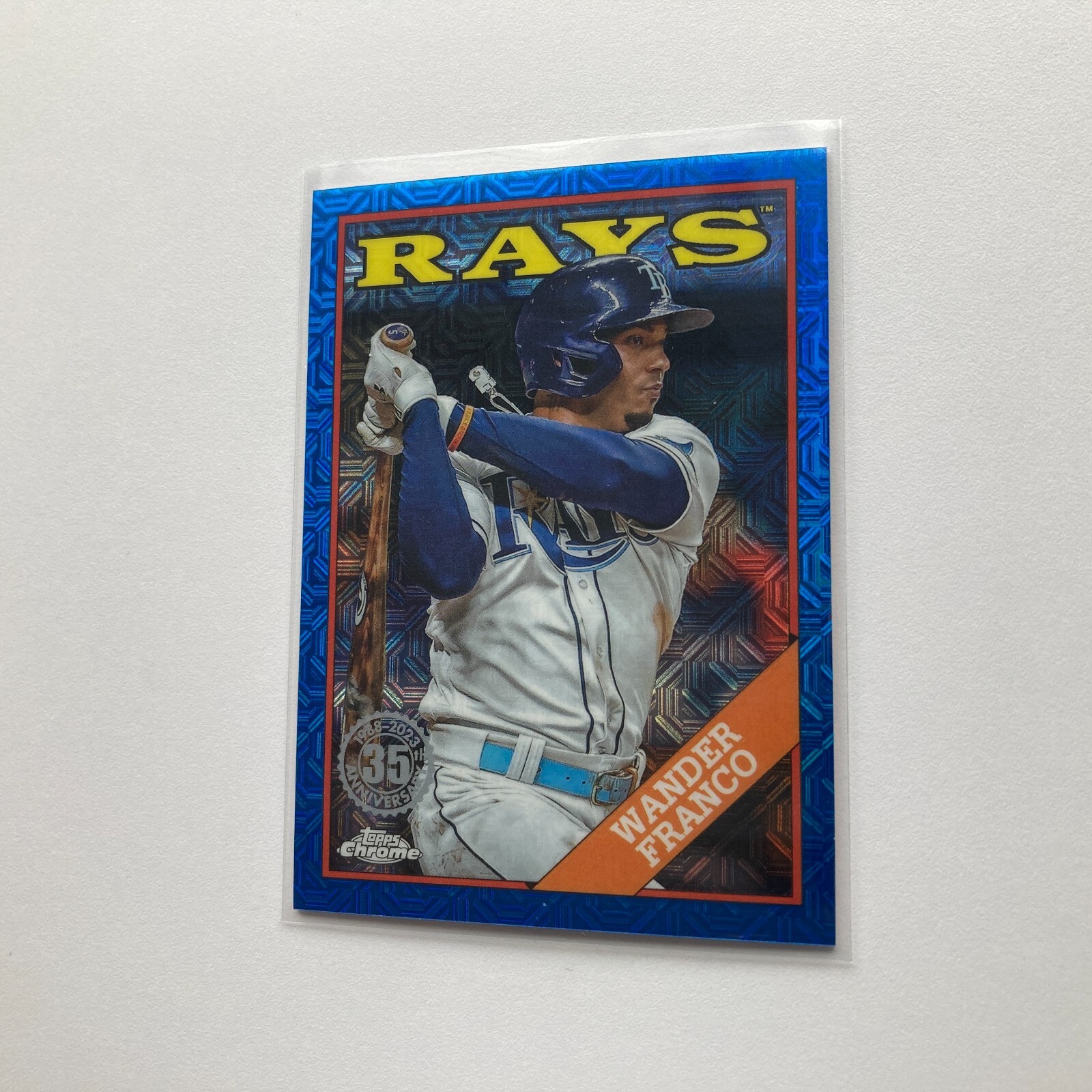 Wander Franco 2023 Topps Series 1 Chrome Mojo Silver Pack Blue Card /150 T88C-68