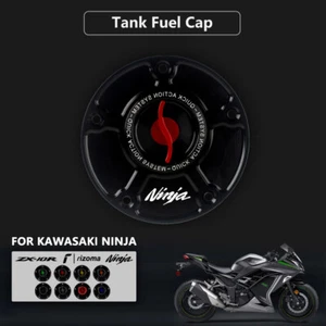 CNC ALU Keyless Tank Cover Caps Fuel Gas Case for KAWASAKI NINJA ER6R 07-17 - Picture 1 of 10