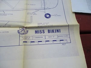 c. Plans Only Planes Miss Bikini Designed & Drawn by C. Cunningham - Picture 1 of 9