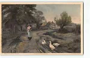 Lovely Antique Pastoral Photogravure ~Walbourn Pinx Artist Signed Postcard -L5 - Picture 1 of 4