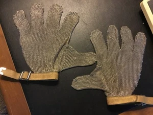 Edelstahl Metall Mesh Kettenhemd Handschuhe zum Fleischschneiden, Cosplay, (Paar) - Bild 1 von 6