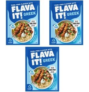 3Pk Flava It! Seasonin Mix For Air Fryers, Slow Cooking, Marinading, BBQs- Greek - Picture 1 of 8