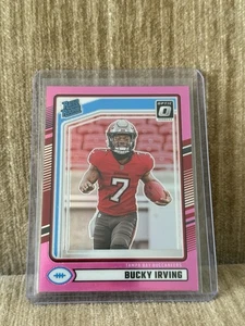 2024 Donruss Football #201 Bucky Irving Rated Rookie Pink Optic Preview  RC Bucs - Picture 1 of 2