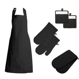 Manhattan Black Premium Cotton Kitchen Range by Rans - Picture 1 of 6