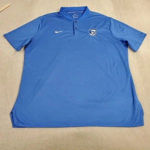Creighton Bluejays Nike Blade Polo Shirt Mens Extra Large Blue Dri Fit Stretch - Picture 1 of 8