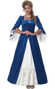 VESTIDO DE LA ERA COLONIAL MARTHA WASHINGTON DISFRAZ ADULTO - Imagen 1 de 2