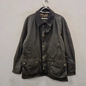 Barbour Ashby Wax Waterproof Brown Country Rain Jacket Coat Tartan Size XL #2 - Picture 1 of 10