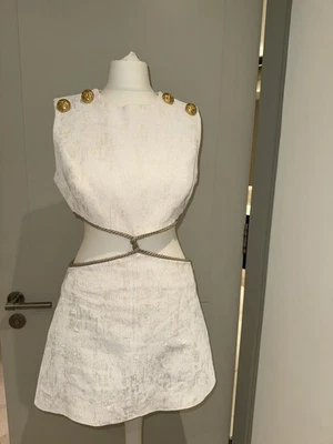 Roberto Cavalli Wall Print Cut-Out Mini Dress – IT 40 / UK 8 - Image 1 of 4