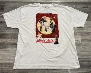 Fallout Nuka-Cola Graphic T-Shirt 3XL Bethesda 2015 Bioworld White Pinup Girl - Picture 1 of 6