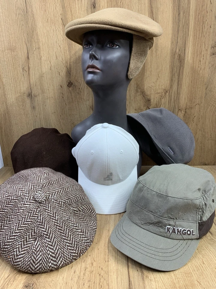 De colección Lote 6 Gorras Kangol Para Hombres 1 Earlap 502 Heritage Prendedores de Newsboy N Agujas Gorra Ejército Foto 1 de 4