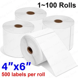 4x6 Direct Thermal Shipping Labels 450/Roll For Zebra 2844 ZP450 Eltron Printers - Picture 1 of 12