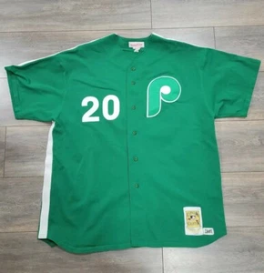AUTHENTIC VINTAGE SCHMIDT PHILLIES ST PATRICKS JERSEY MITCHELL NESS 2XL 52 USA - Picture 1 of 9