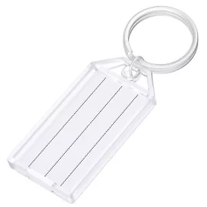 20 Pack Plastic Key Tags Key Labels with Split Rings for ID Luggage Suitcase - Picture 1 of 6