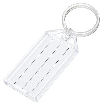 20 Pack Plastic Key Tags Key Labels with Split Rings for ID Luggage Suitcase - Image 1 of 4
