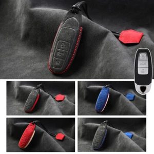 Suede Leather Car Remote Smart Key Fob Case Cover For Lamborghini URUS 2018-2021 - Picture 1 of 13