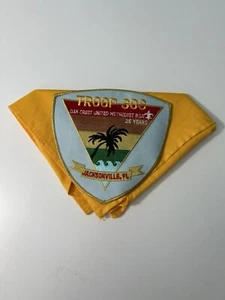 Pañuelo Jacksonville Florida Troop 303 con parche recuerdos de Boy Scout - Imagen 1 de 4