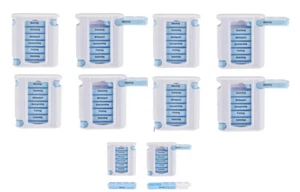 10x Tablettenbox Pillenbox Reise Box  7 Tage 4 Fächer Medikamentenbox - Bild 1 von 1