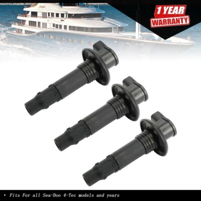 Paquete de 3 varillas de bobina de encendido para SeaDoo RXP GTX RXT 130 155 185 215 255 260 Foto 1 de 4