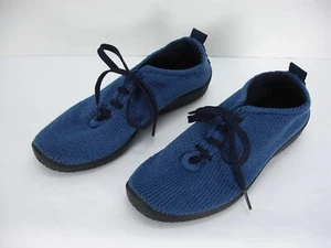 ARCOPEDICO LS DENIM NYLON KNIT LACE UP COMFORT CASUAL SHOES 37, US 6.5 MINT - Picture 1 of 11