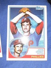 1983 Topps Philadelphia Phillies Baseball Card #211 John Denny FREE SHIPPING MVP