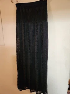 Fom blauer Midirock schwarz Spitze - Bild 1 von 2