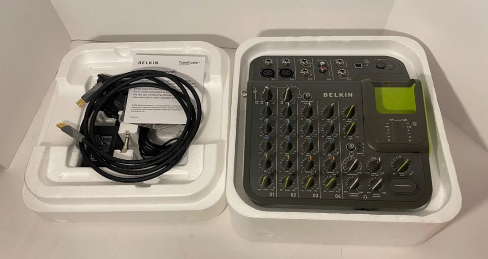 Belkin TuneStudio Digital Mixer Recording and Mix Ipod 4 Channel F8Z109 - Image 1 of 1
