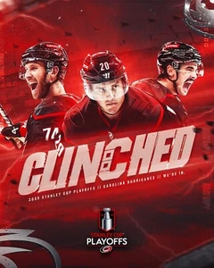 Papel pintado fotográfico Carolina Hurricanes Clinch 2025 Playoffs 3,5x5 - Imagen 1 de 1