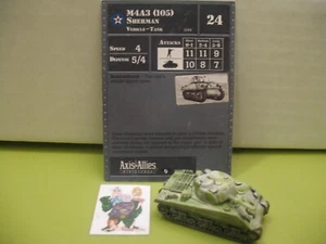 =Axis & Allies Miniatures CONTESTED SKIES M4A3 (105) Sherman con tarjeta 22/45= - Imagen 1 de 1