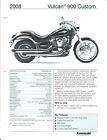 Fiche technique moto - Kawasaki - Vulcan 900 Personnalisée - 2008 - Brochure (DC740)