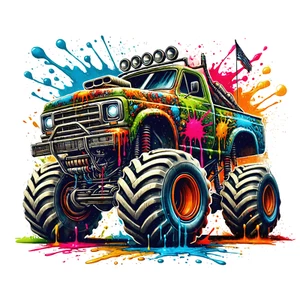 Wandtattoo Aufkleber Monster Truck Wandaufkleber 18X18 cm Groß - Bild 1 von 1